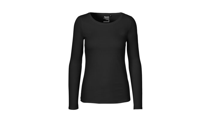 Bio Cotton Langarm Shirt – schwarz – Gr.XL