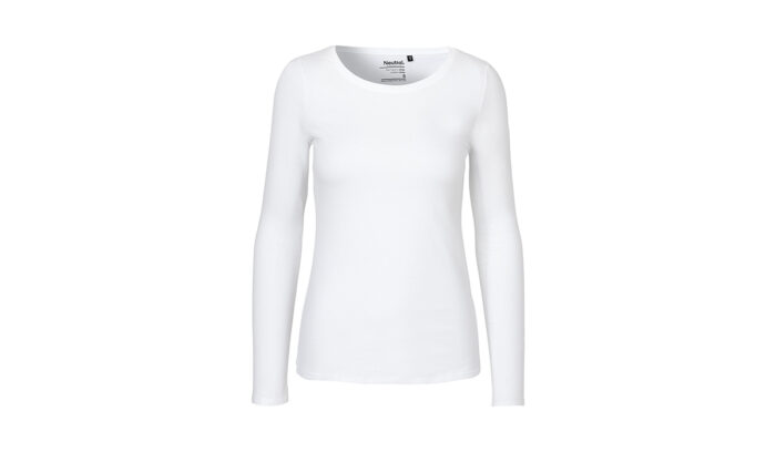 Bio Cotton Langarm Shirt – weiss – Gr.XS