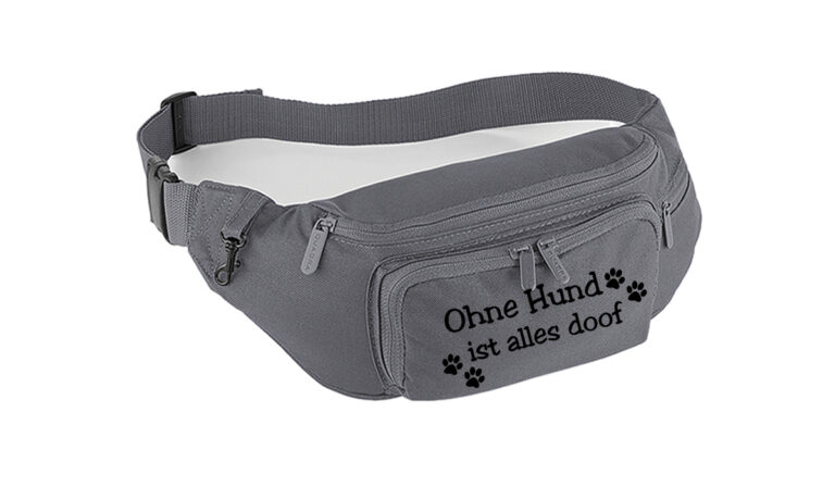 Bauchtasche Ohne Hund ist alles doof (1) yourprint.ch