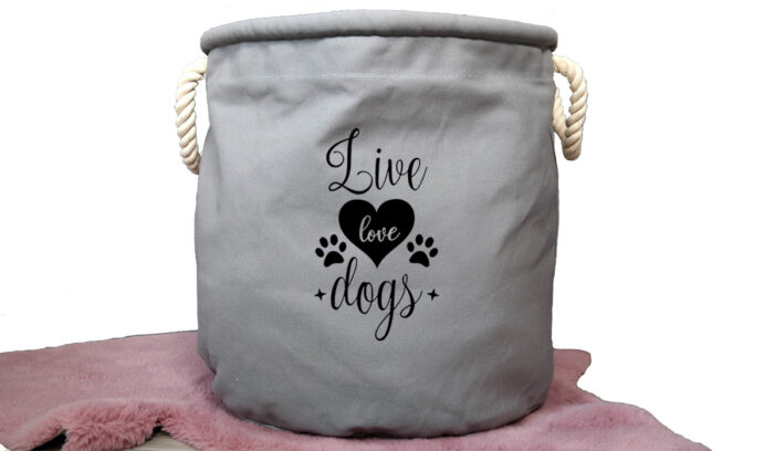 Spielzeugkorb – live love dogs