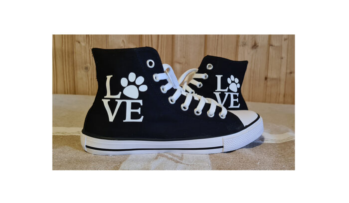 Schuhe schwarz – Love paw – Gr.41